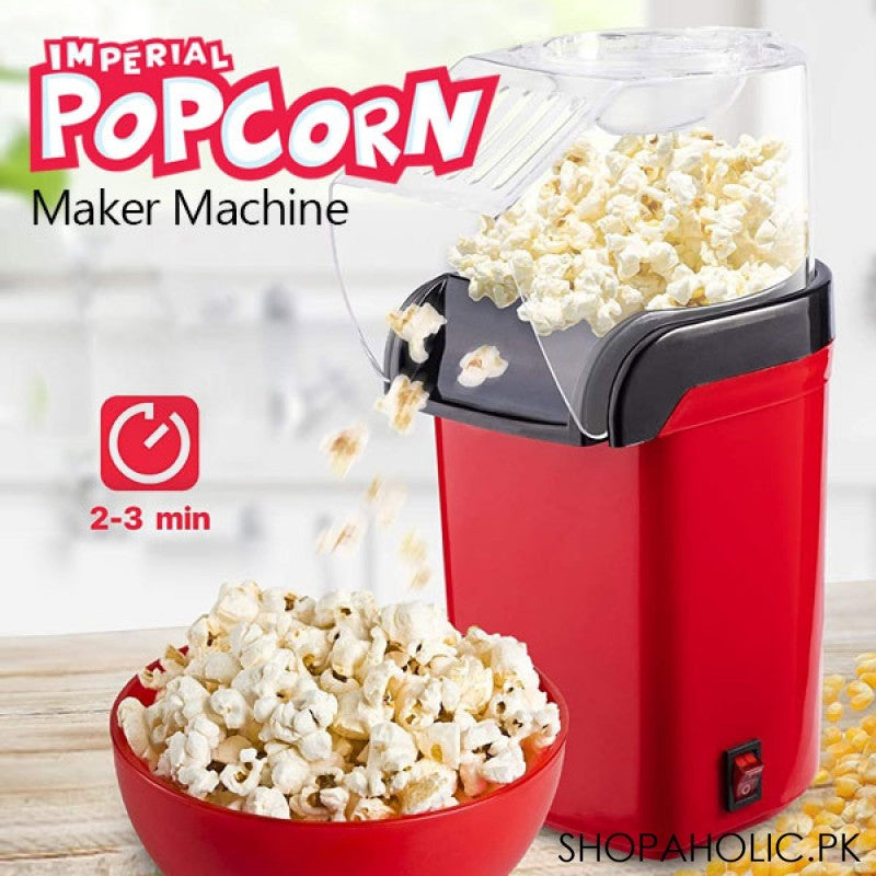 1200W Fast Popcorn Making Machine, Hot Air Popcorn Popper With Wide Mouth Design, Oil And Bpa Free