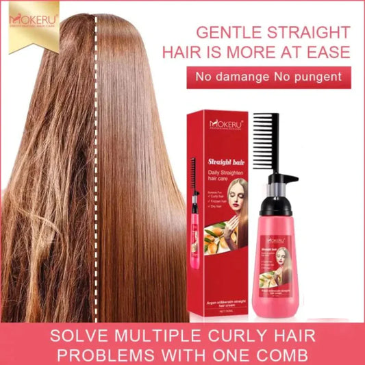 Mokeru Hair Straight Cream With BuiltIn Comb