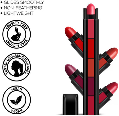 5 In 1 Fit Me 5 Colors Matte Lipsticks